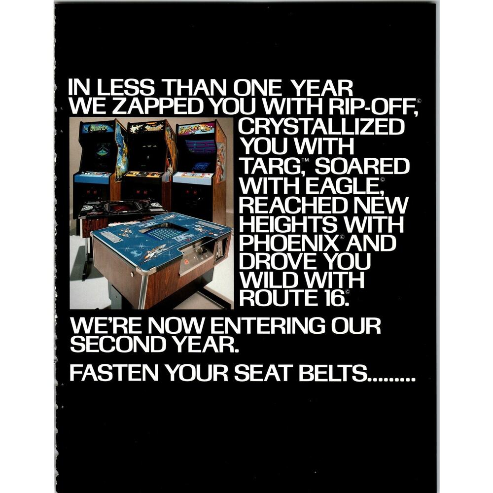 Pleiades Arcade Video Game Flyer Original 1980 Retro Space Age Promo Art 2 Sides